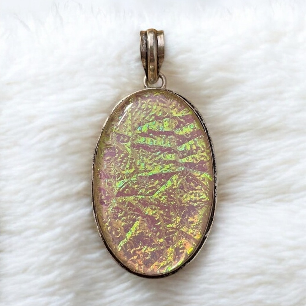 Handmade Pink Triplet Opal Pendant